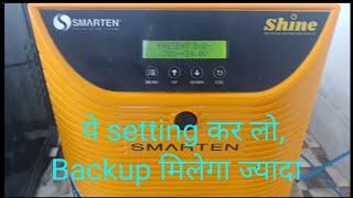 Smarten Shine 2500Va 24V- Solar inverter, All system setting with DOD, Connection and specifications