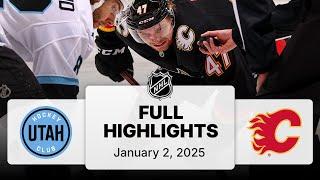 NHL Highlights | Utah Hockey Club vs. Flames | January 02, 2025