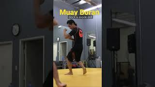 Muay Boran Martial Arts Technique: Block & Evade #shorts