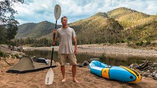 Overnight Packraft Camping in the Australian  Mountains