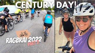 RAGBRAI 2022 Part 2 - CENTURY DAY! Biking Across IOWA in 7 Days! Party in Mason City with Sugar Ray!