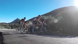 Busy Day Cycling on the Coll de Rates, Spain