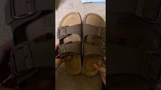 Birkenstocks DUPES FROM AMAZON #youtubeshorts #dupes #birks #cushionaire