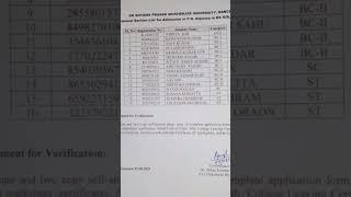 Dr shyama Prasad Mukherjee University Ranchi || 1st provisional selection list of GIS 2023