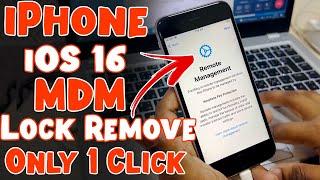 iPhone iOS 16 MDM/Remote Management Lock Remove Only One Click All Fixed Error with Unlock Tool