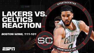 Lakers vs. Celtics REACTION  Jayson Tatum drops 40, LeBron James leaves early | SportsCenter