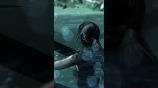 Lara trying to escape drowning