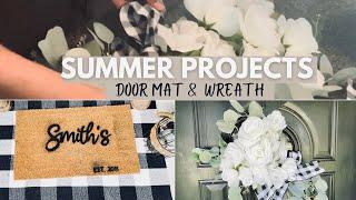 Diy Summer Projects Door Mat & Wreath A Simple Tutorial //  Ladies of Elegance Collab