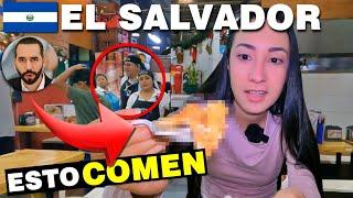 PRIMERA VEZ en EL SALVADOR COMIENDO en un MERCADO