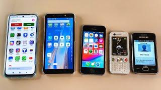 Samsung Star 3 + Sony Ericsson w890i + iPhone SE + Tecno POP3 + Xiaomi RN 11 Incoming call