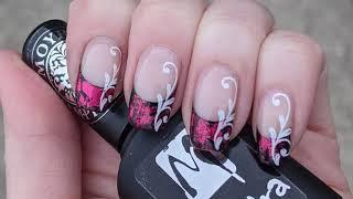 French Manicure Nail Stamping Tutorial