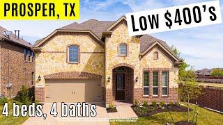 What House can you buy in Prosper, TX for low $400's. Buy a Home in Prosper TX