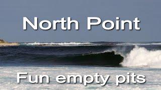 Fun barrels go unridden at the notorious NORTH POINT, Western Australia