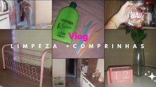 vlog / limpeza da casa  +algumas comprinhas aleatórias #casarosa #faxina #comprinhas