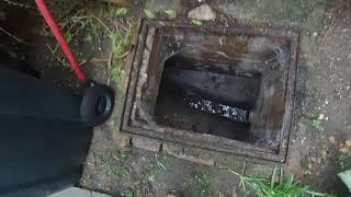 Blocked Drain with bad Rat damage to clear running  Unblocked Drain