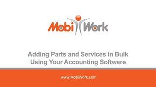 Adding Parts & Services Using Your Accounting Software