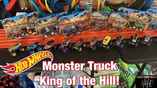 Hot Wheels Monster Trucks King of the Hill! - Scale 1/4 Mile Hot Wheels Racing!