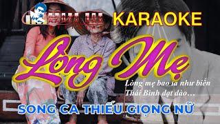  Karaoke LÒNG MẸ Thiếu Giọng Nữ | Song Ca Với Trình Lâm | Nhạc sống Full HD