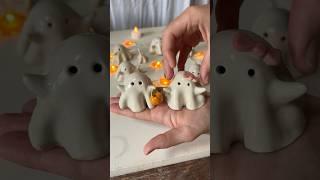 Make these little clay ghosts with me  #clay #ceramic