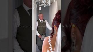 Very emotional first look with dad  #dadfirstlook #firstlookdad #weddingfirstlook #wedding #bride