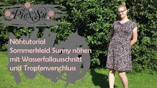 Nähanleitung - Schnittmuster PiexSu Sunny Kleid mit Wasserfallausschnitt nähen | PiexSu