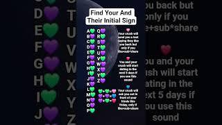 Find Your And Their Initial Sign #zodiac #soulmate #fyp #short