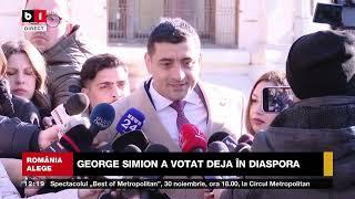 DECLARAȚII GEORGE SIMION DE LA VOT: MĂ BUCUR DE ACEASTĂ ZI FRUMOASĂ_Știri B1TV_24 nov. 2024