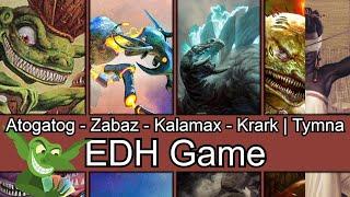 Should I keep doing weird titles? Atogatog vs Zabaz vs Kalamax vs Krark | Tymna #edh #cmdr game play