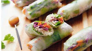 Fresh Spring Rolls with Peanut Sauce