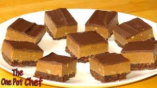 Chocolate Peanut Butter Squares | One Pot Chef