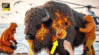 American BISON Covered in Millions of Barnacles & Parasites Bee Saved by Heroic Rescue Team rescue.