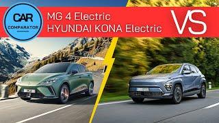 MG 4 Electric vs Hyundai KONA Electric | 2024 | Detailed Comparison of Specs, Dimensions and Prices