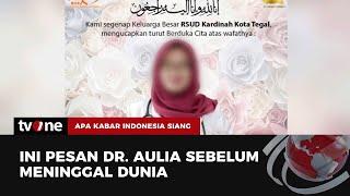 Menangis Sesenggukan, Ini Pesan Suara Curhat dr.Aulia Risma ke Keluarga | AKIS tvOne