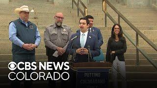 Republicans met with protesters as they hold press conference in Colorado about budget bill