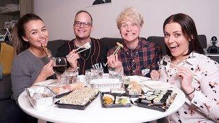 Sushi mukbang  met Kelvin, Nina en foef! | Beautygloss