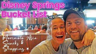 WALT DISNEY WORLD VLOG: Disney Springs Bucket List Shopping Poutine Best Disney Dining Morimoto Asia