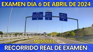 EXAMEN PRÁCTICO de CONDUCIR en MÓSTOLES - DÍA 6 de ABRIL - RECORRIDO REAL.