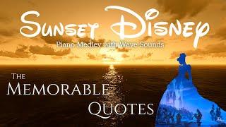 Disney Piano Medley with Sunset Ocean Ambient Sounds for Deep Sleep and Soothing(No Mid-Roll Ads)