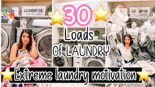 ALL DAY LAUNDRY MOTIVATION// 30 LOADS OF LAUNDRY// EXTREME LAUNDRY MOTIVATION 2021 //SO MUCH LAUNDRY