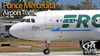 Spotting at Ponce, Puerto Rico - Midday Flight 2024 Frontier A320 | Several Tails at Ponce