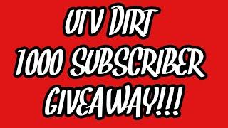 UTV DIRT 1000 subscriber giveaway!! Thanks for watching the Polaris Ranger build!(Closed)