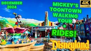 Mickey’s Toontown Walkthrough + Rides Christmas 2024-Runaway Railway, Gadgetcoaster, Roger Rabbit