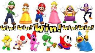 Mario Party 9 - All Characters Win & Lose Animations