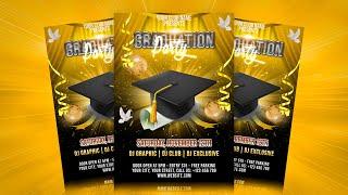 Professional Graduation Party Flyer Design | Photoshop Tutorial