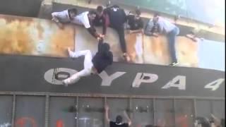 No ticket...No problem...PAOK supporters GATE4