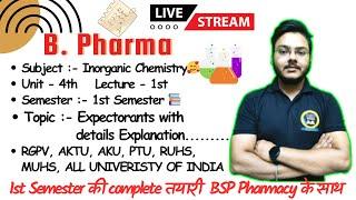 Expectorants | Potassium Iodide | Ammonium Chloride | P1 U 4 | Inorganic Chemistry | BSP Pharmacy