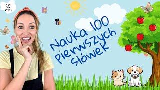 Nauka pierwszych 100 słów dla dzieci | Wymowa, kojarzenie | zabawy angażujące, interaktywne | 35 min