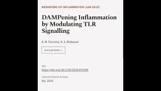 DAMPening Inflammation by Modulating TLR Signalling | RTCL.TV