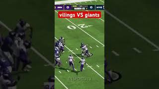 vikings vs giants #shorts #nfl