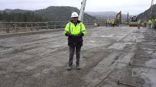 Roller compacted concrete explainer at Gross Dam